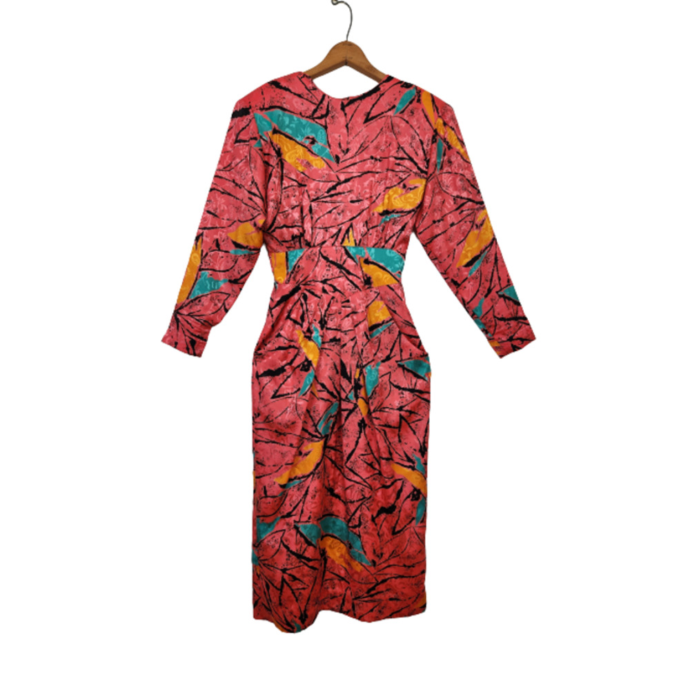 Vibrant 80s Party Dress - Picture 1 of 9